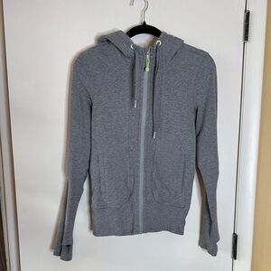 Lululemon Gray/Lime Green Zip-Up Hoodie